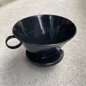 Melitta Coffee No 6 Black Plastic Pour-Over Coffee Filter Made in Canada Vintage